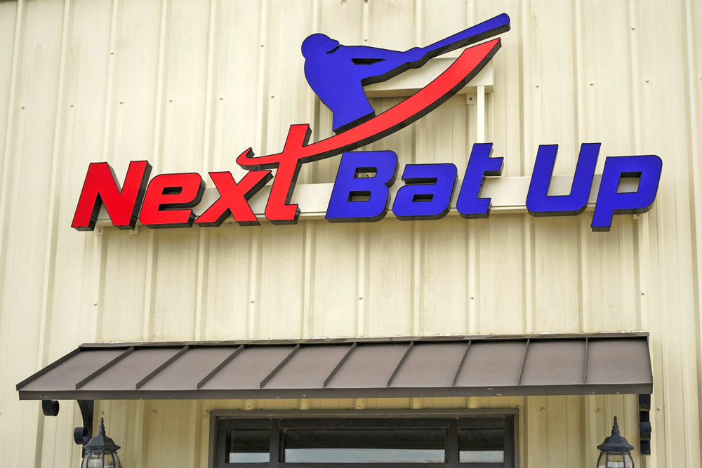 Next Bat Up Logo Design Sign Design